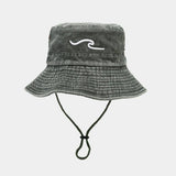 Vintage Embroidered Wave Fisherman Hat_Cwah3792