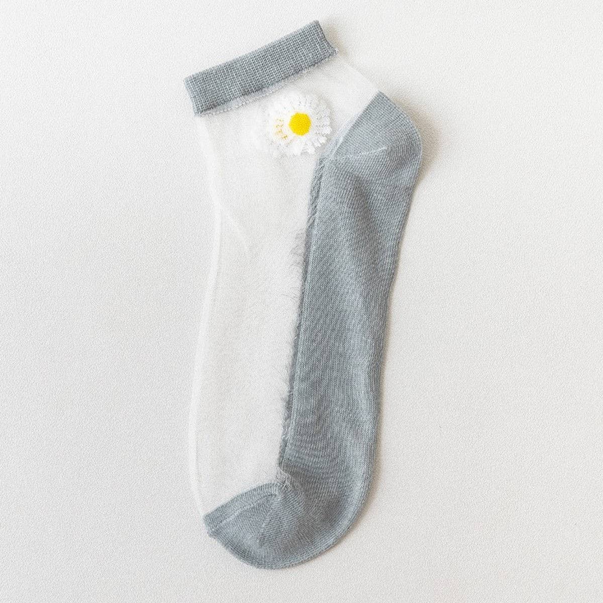 SUMMER WOMENS BREATHABLE PRINT SHEER SOCKS_CWMS0408