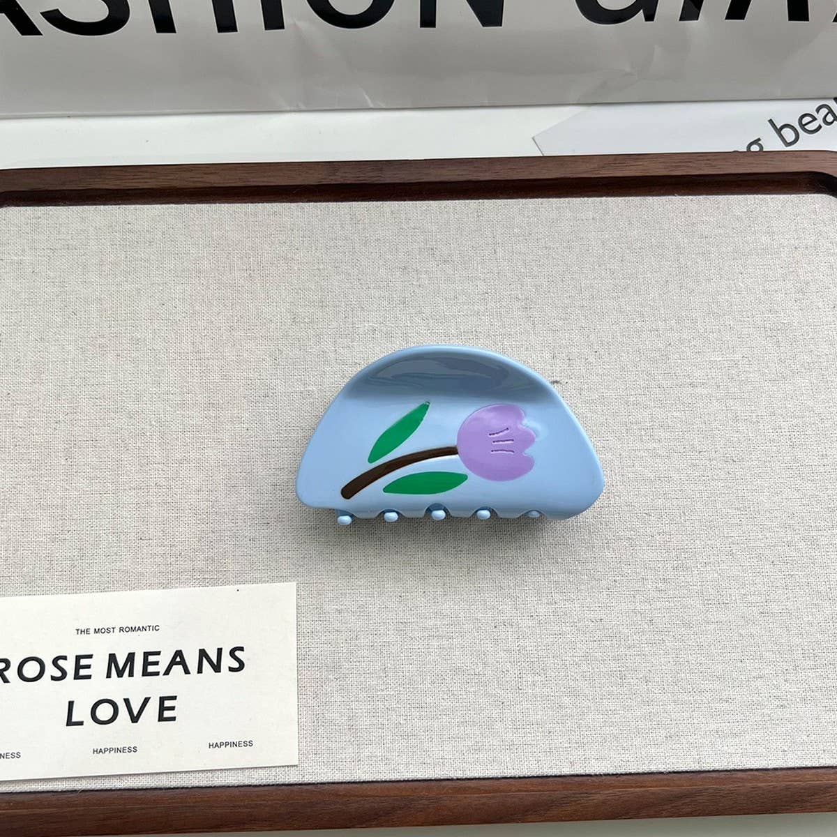 COLORBLOCK TULIP HAIR CLAW FLORAL ACETATE CLIP_CWAHA5755