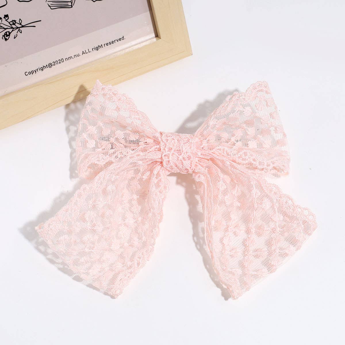 LACE BOW SPRING HAIR CLIP SWEET ELEGANT STYLE_CWAHA2294