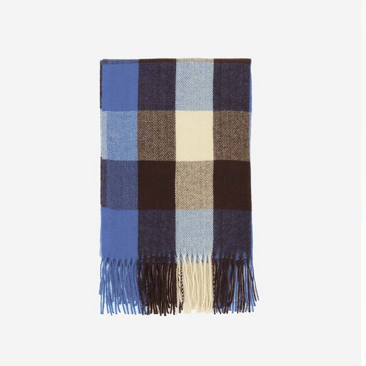 FAUX CASHMERE PLAID SCARF WITH TASSELS FOR MEN_CWASC1100