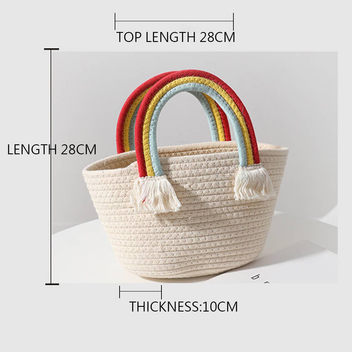 RAINBOW CLOUD HANDBAG WOVEN BAG_CWAB1887