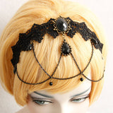 HALLOWEEN GOTHIC BRIDE LACE CREATIVE HAIR HOOP_CWMM0153