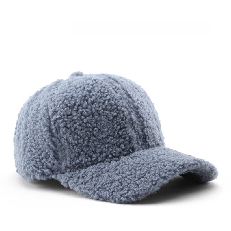 Vintage Fleece Baseball Cap Warm Winter Hat_Cwah04794