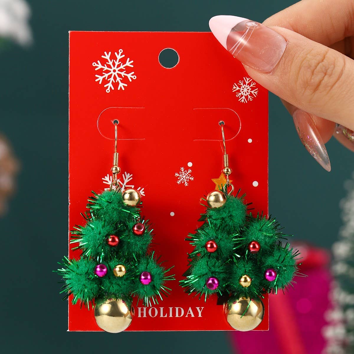 NEW CHRISTMAS CARTOON DIAMOND PENDANT EARRINGS_CWMM2608