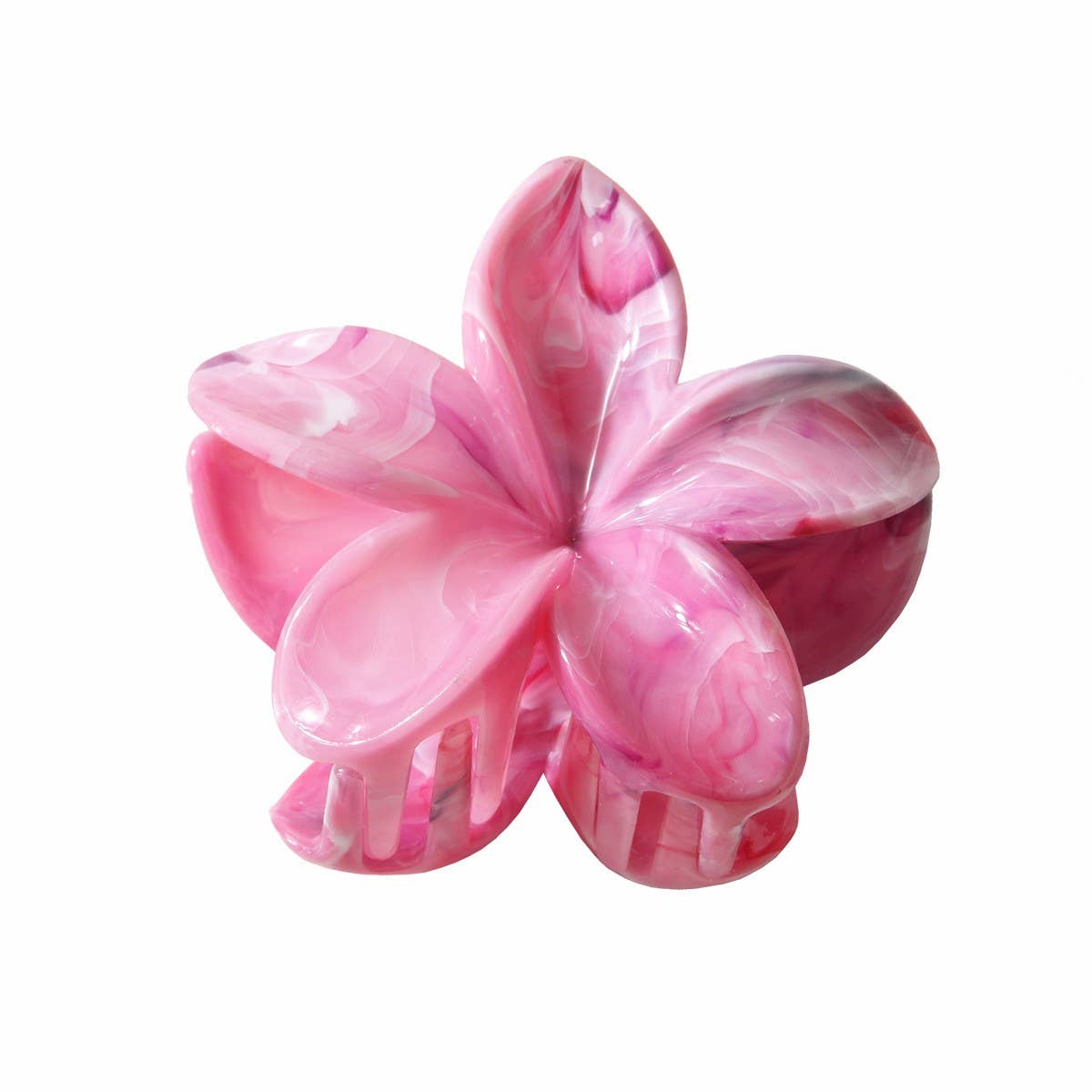 Cwaha07431_Marble Flower Hair Claw Clip For Women Updo