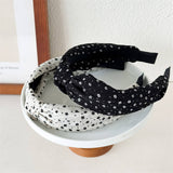 2025 New Black White Polka Dot Headband Chic_Cwaha07522