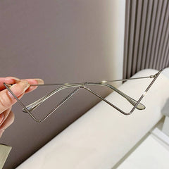 HALF RIMLESS METAL CHAIN GLASSES FRAME_CWASG0365