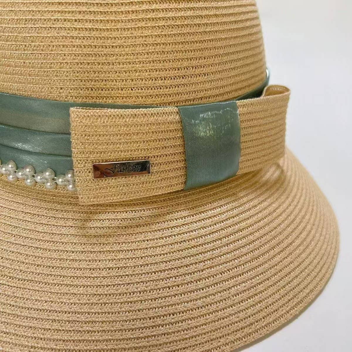 SUMMER ICE LINEN ELEGANT STRAW HAT FOR WOMEN_CWAH3493