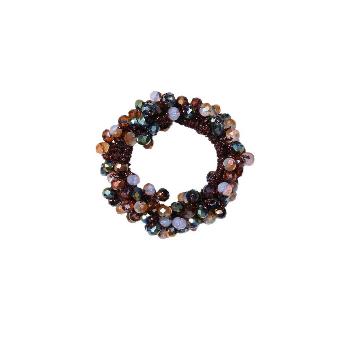 CHIC PEARL CRYSTAL HAIR TIE ELEGANT BUN PONYTAIL_CWAHA6783