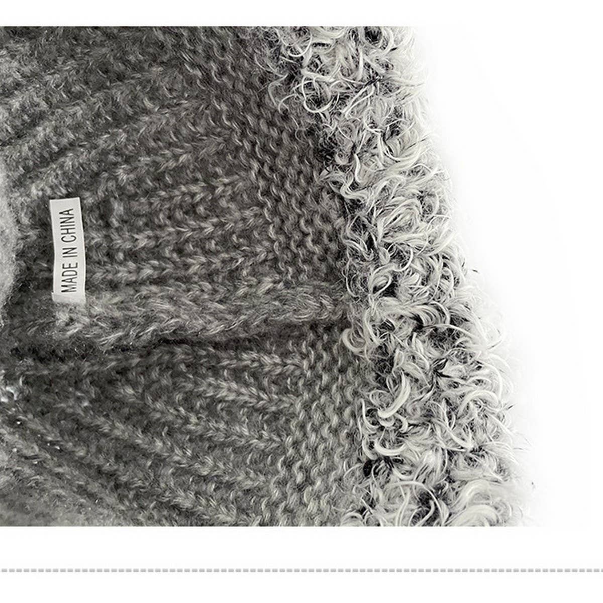 2 6 YEARS OLD PLUSH BRIM BUCKET HAT KNITTED HAT_CWAH2044