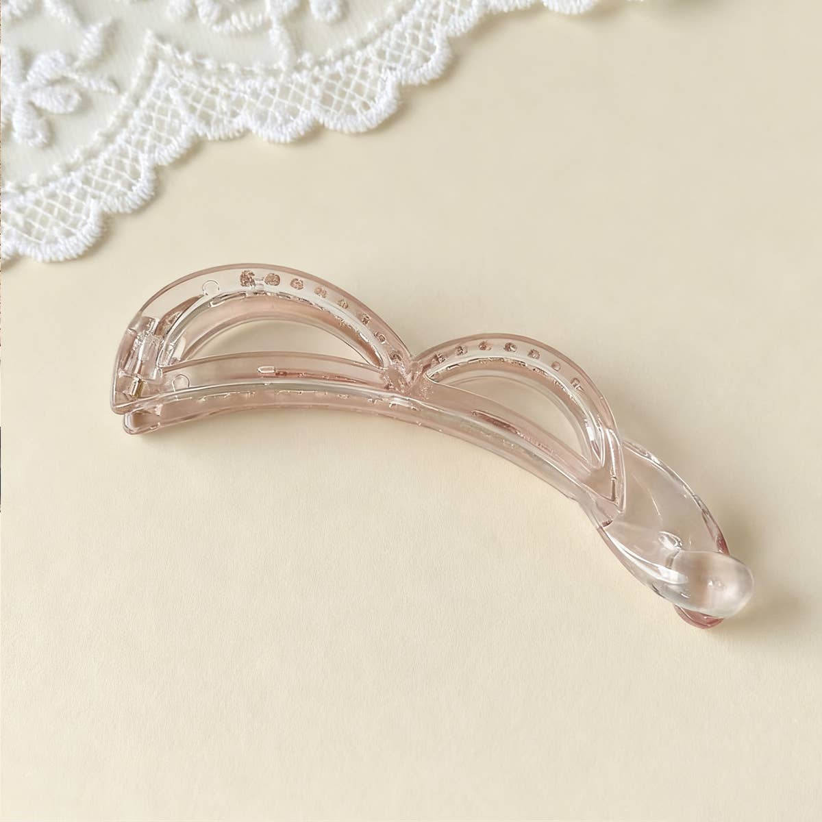 Bow Banana Hair Clip Elegant Ponytail Holder_Cwaha07559