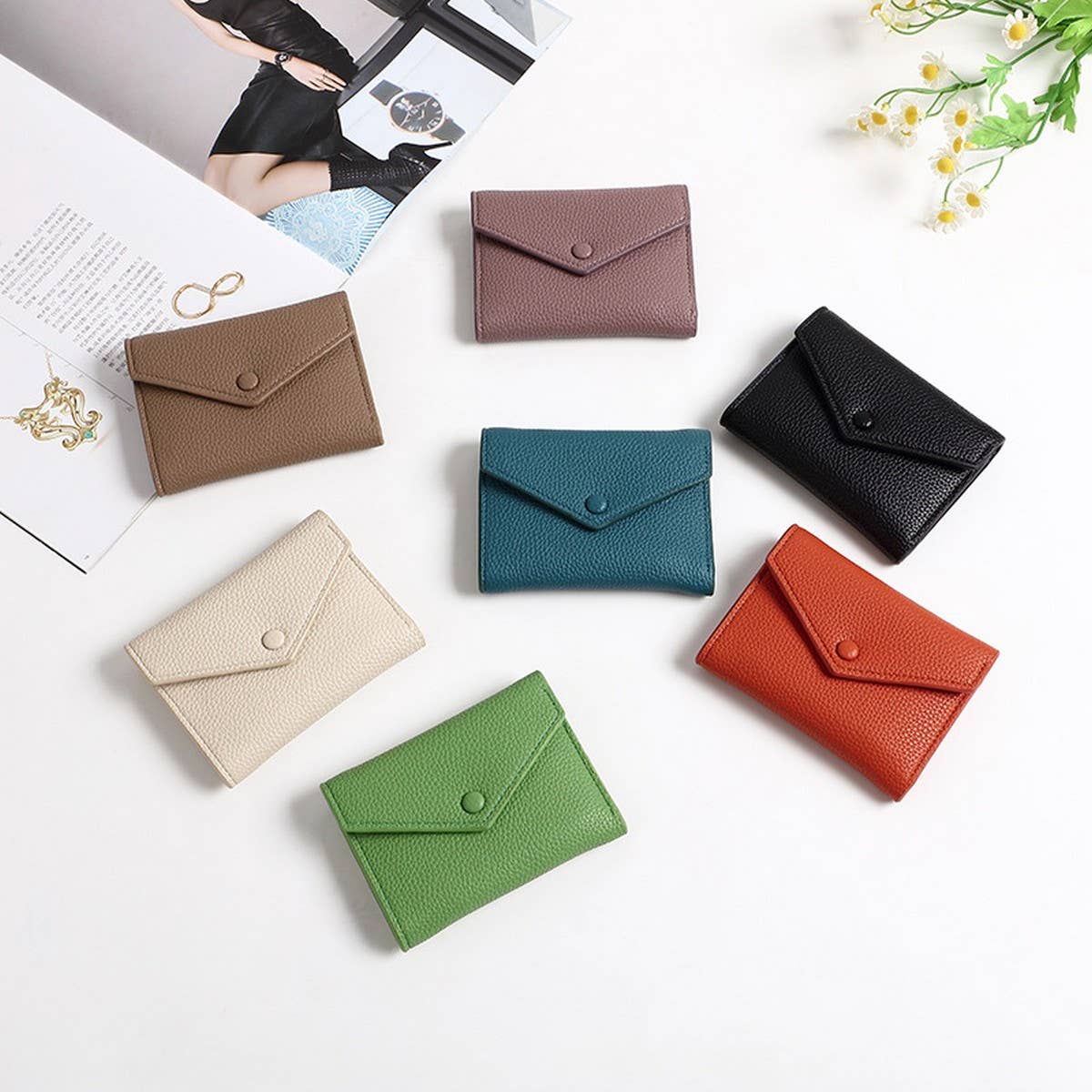 New Autumn Solid Envelope 3-Fold Wallet_Cwab06265