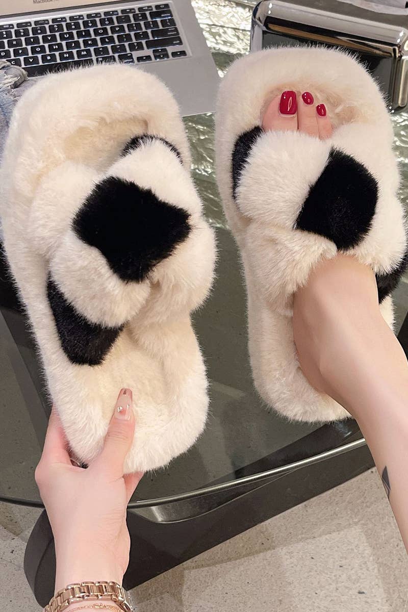 COLOR BLOCK CRISS CROSS HOME SLIPPERS_CWSHS0234