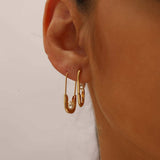 COPPER GOLD FRESHWATER PEARL PIN EARRINGS_CWAJE5098