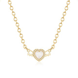 Pearl Zircon Titanium Steel Necklace