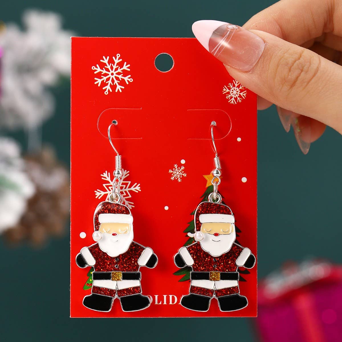 NEW CHRISTMAS CARTOON DIAMOND PENDANT EARRINGS_CWMM2608