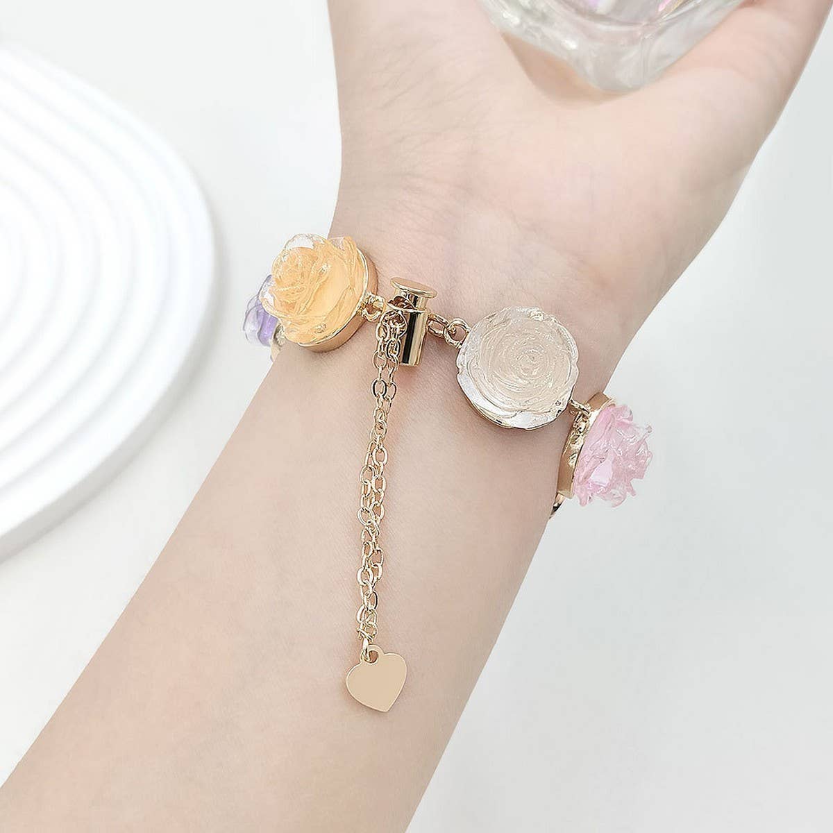 IWATCH8 1 TRANSPARENT DAISY DRIED FLOWER STRAP_CWWW0058
