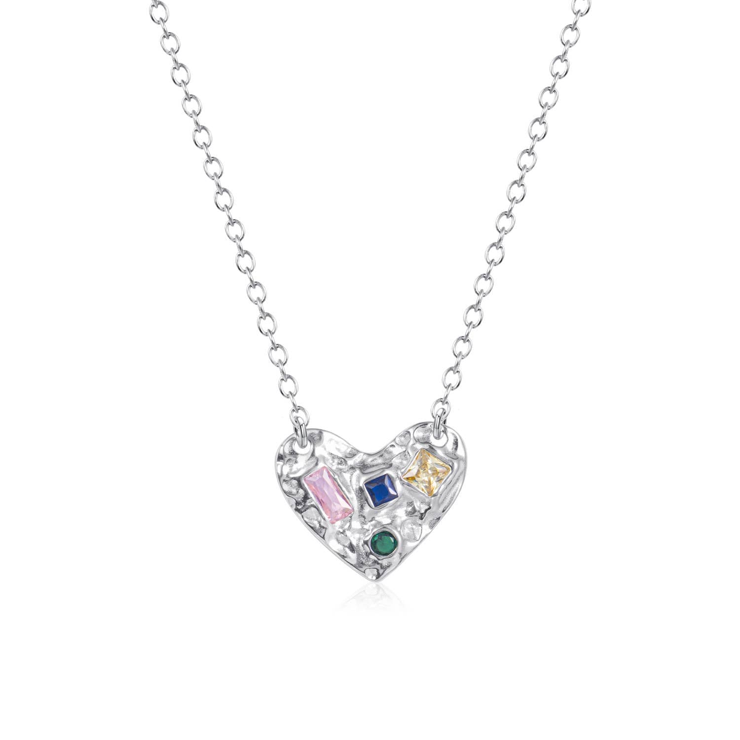 Pearl Zircon Titanium Steel Necklace