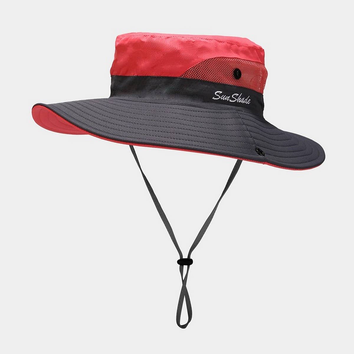 FOLDABLE WIDE BRIM UV PROTECTION PONYTAIL SUN HAT_CWAH3795