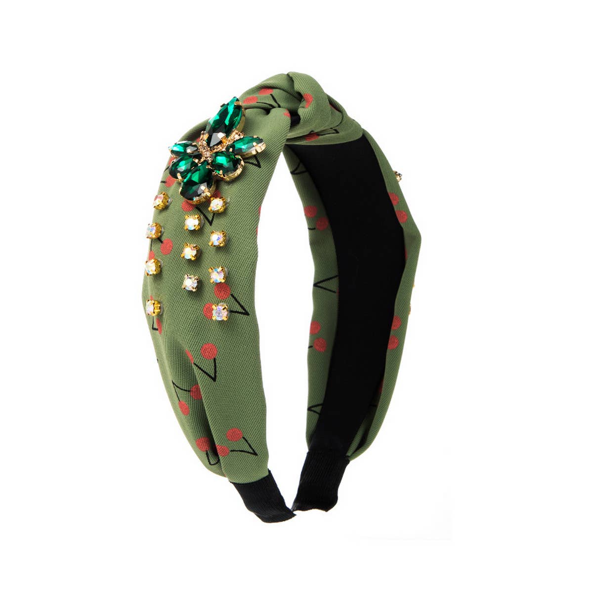 CHERRY PRINT MIDDLE KNOT HEADBAND_CWAHA2128