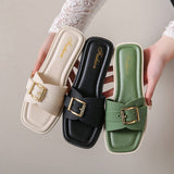 ADJUSTABLE BUCKLED SANDALS SLIPPERS_CWSHS0674