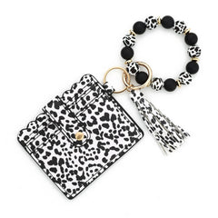 COLORFUL SILICONE BEAD COIN PURSE WITH COW KEYCHAIN_CWAB4952
