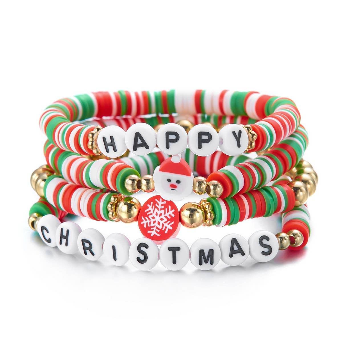 Cwaje2519_Christmas Combination Beaded Bracelet