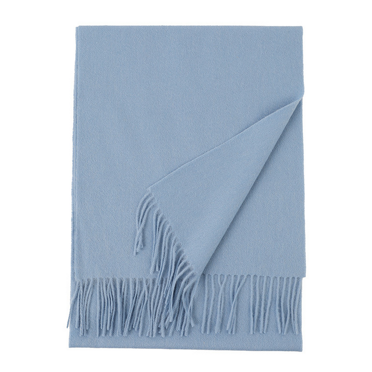 Unisex Wool Scarf Soft Solid Color With Tassels_Cwasc2707