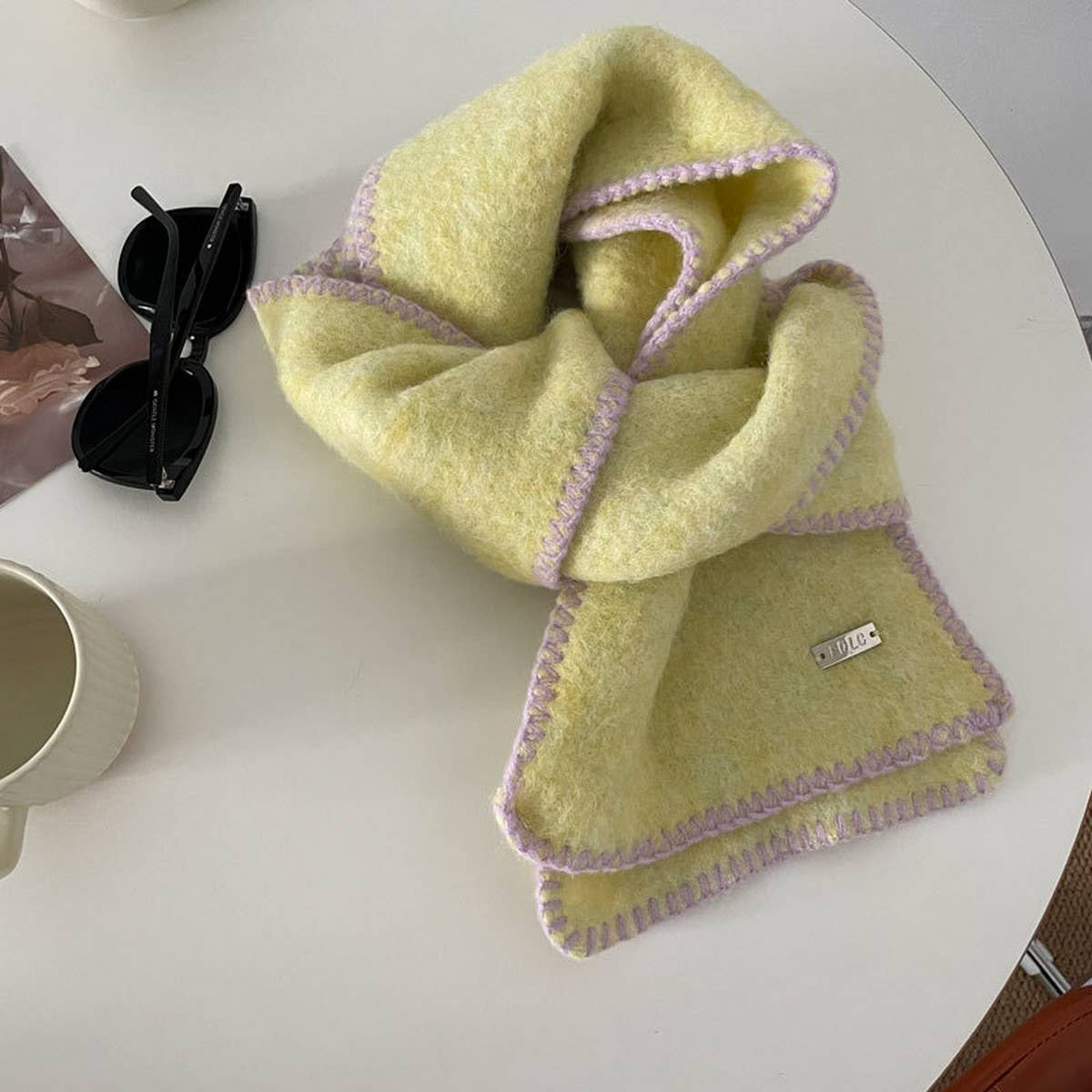 Chic Colorblock Trim Scarf ? Cozy & Soft_Cwasc03145