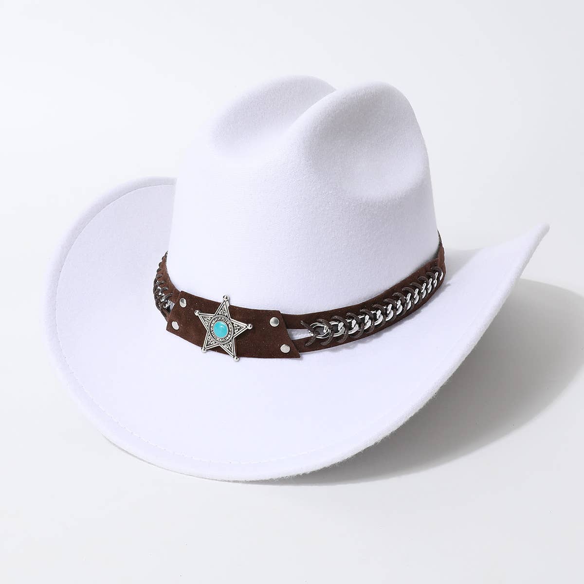 Ven Western Cowboy Hat With Turquoise Star Band_Cwah3661