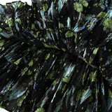 Vintage Floral High-Waist A-Line Flared Skirt_Cwbms0357