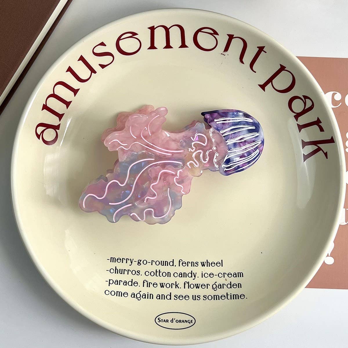 OCEAN JELLYFISH HAIR CLAW DOPAMINE COLOR CLIP_CWAHA5725