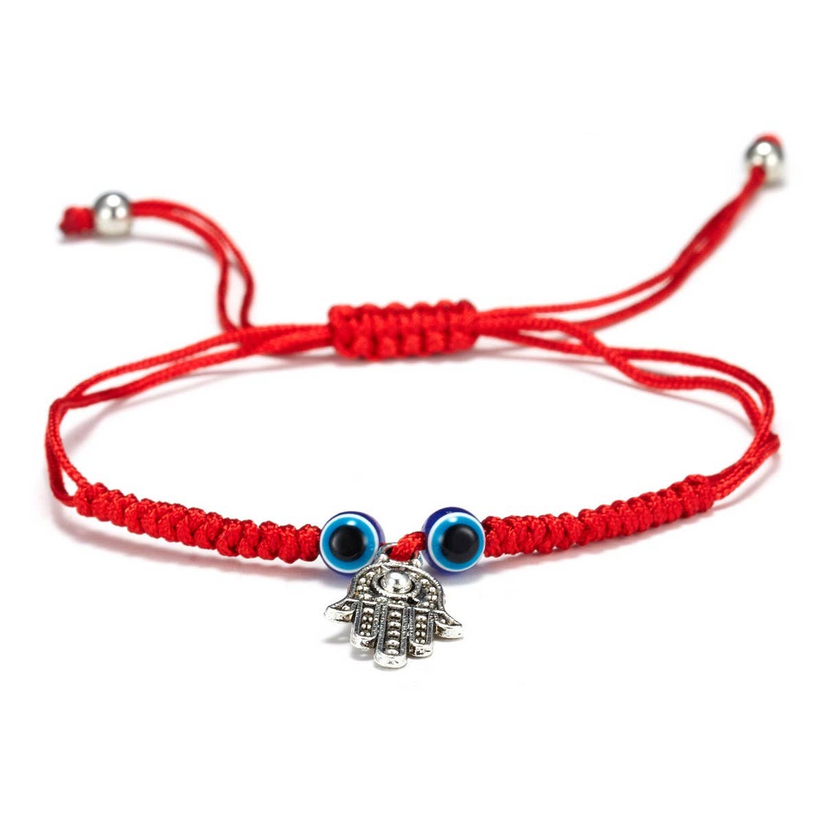 Cwaje2556_Blue Eye Evil Eye Red String Bracelet