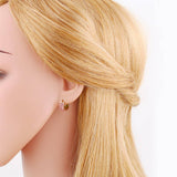 18K GOLD PLATED GEOMETRIC ROUND EARRINGS_CWAJE0978