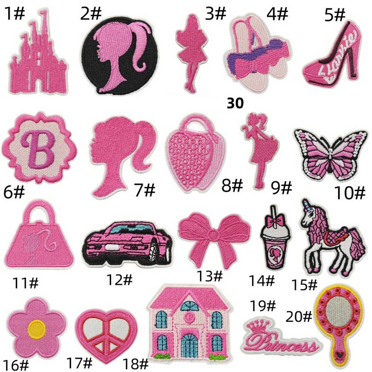 NEW PINK CARTOON EMBROIDERED CLOTH PATCH_CWMM4021
