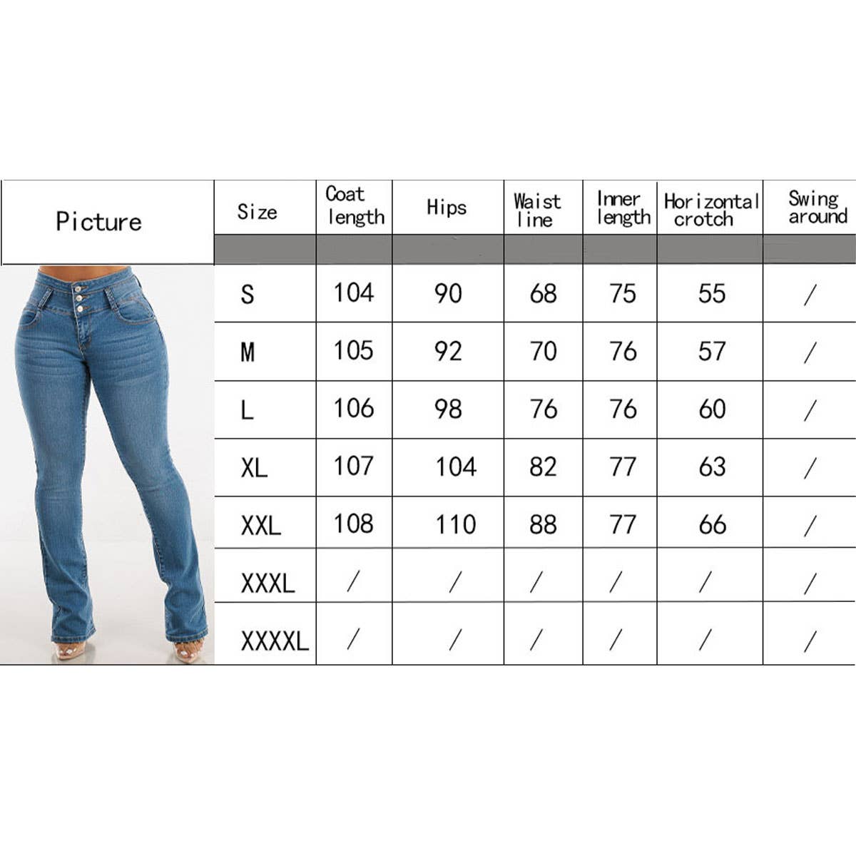 Stretch, Breasted, Hip-Lifting, Slim-Fit Jeans