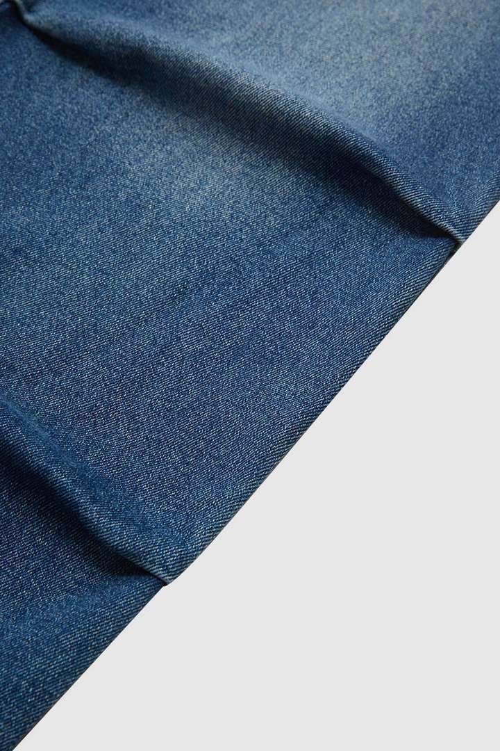 Straight-Leg Wide-Leg Pleated Baggy Jeans