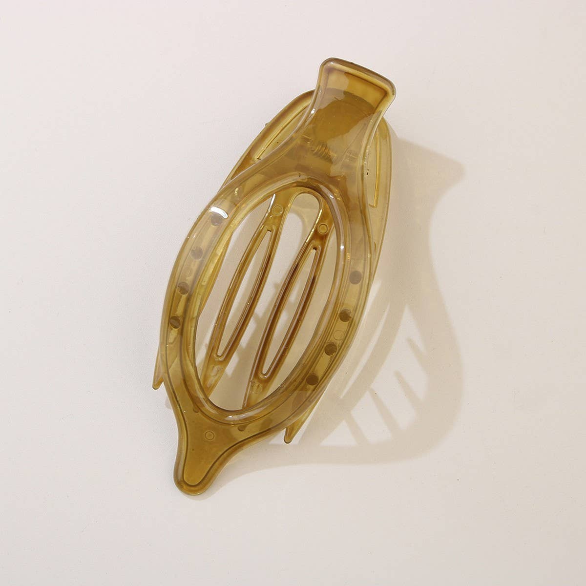 Glossy Matte Oval Hair Clip-Large Duckbill Style_Cwaha07479