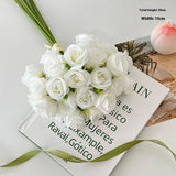 FAUX 27 HEAD ROSE BOUQUET FOR WEDDING HANDHELD_CWMM6585