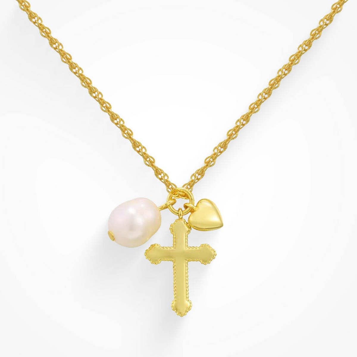 NATURAL FRESHWATER PEARL HEART NECKLACE_CWMM5313