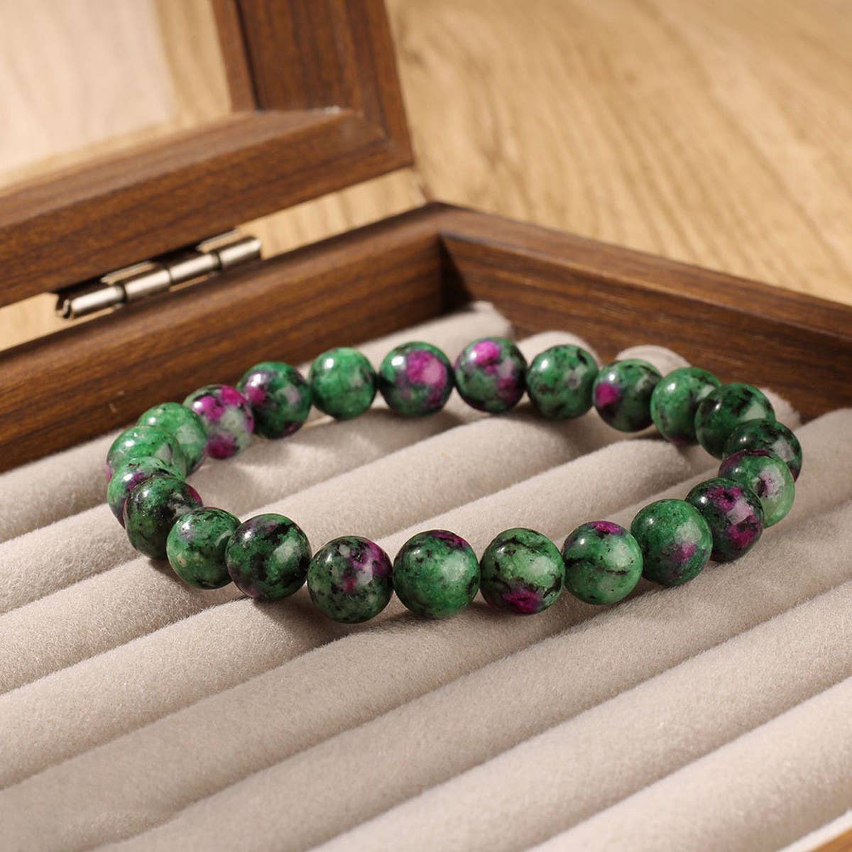Crystal Natural Stone Beaded Bracelet Unisex_Cwmm11267