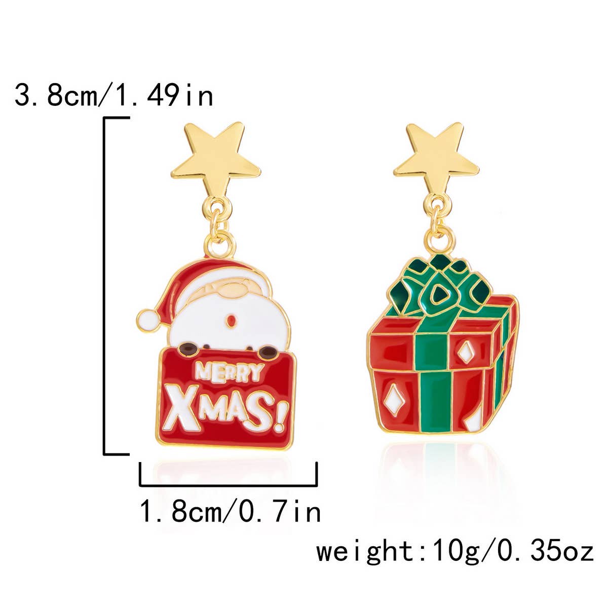 NEW CHRISTMAS BELL ASYMMETRICAL EARRINGS_CWAJE2388