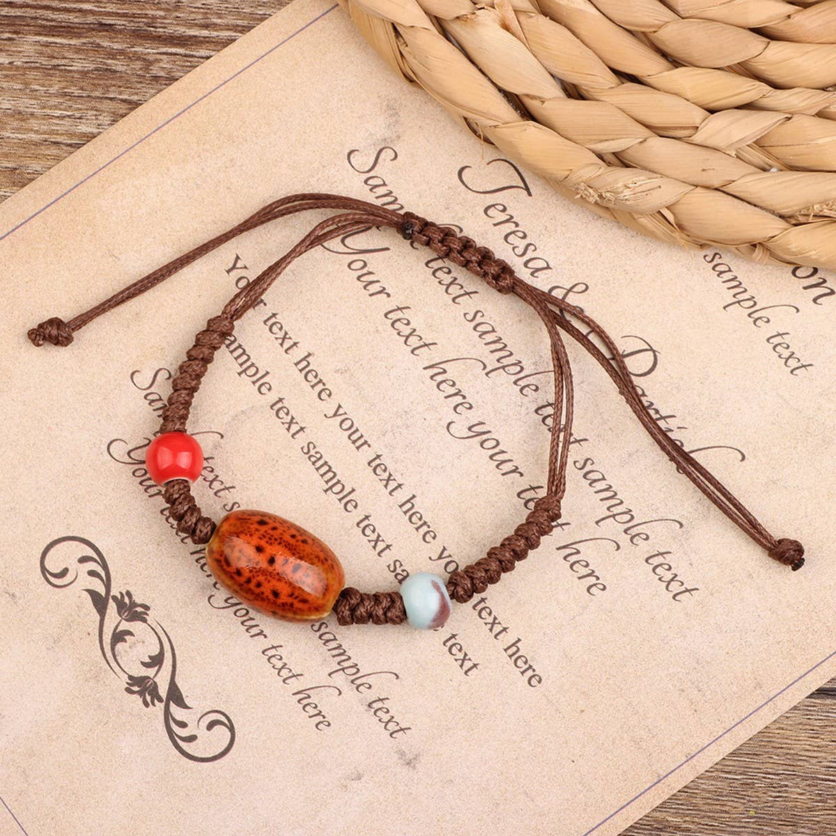 ETHNIC RETRO WOODEN BEADS ANCIENT STYLE BRACELET_CWAJE3971