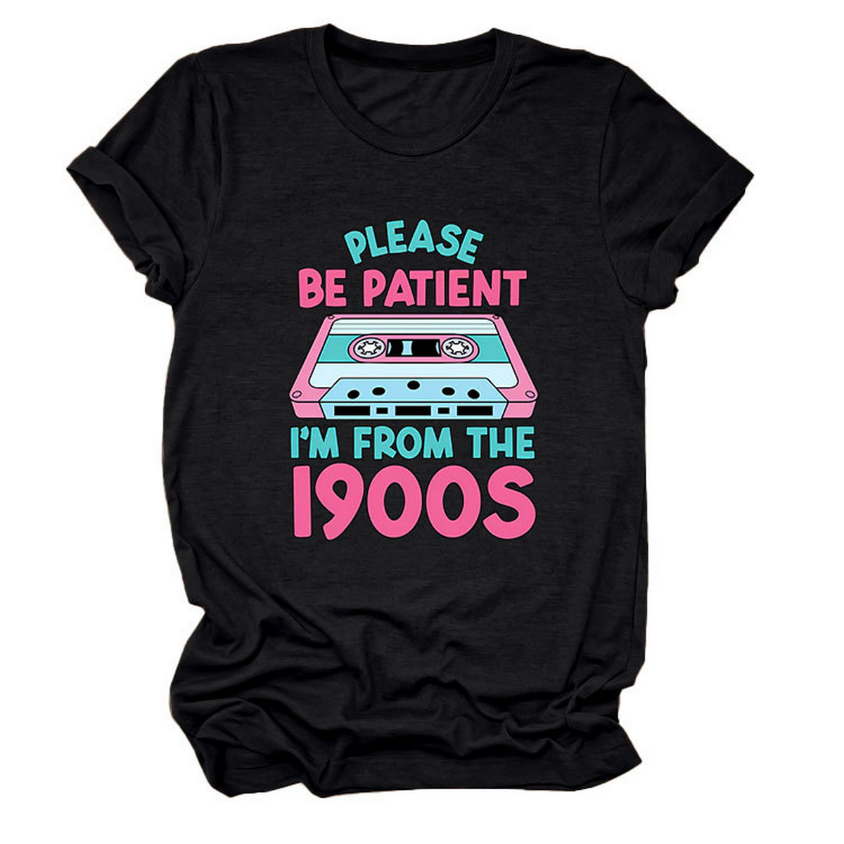 Women Teeplease Be Patient Letter Print_Cwtts1501