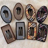 Leopard Houndstooth Hair Clip Chic Side Pin_Cwaha07916