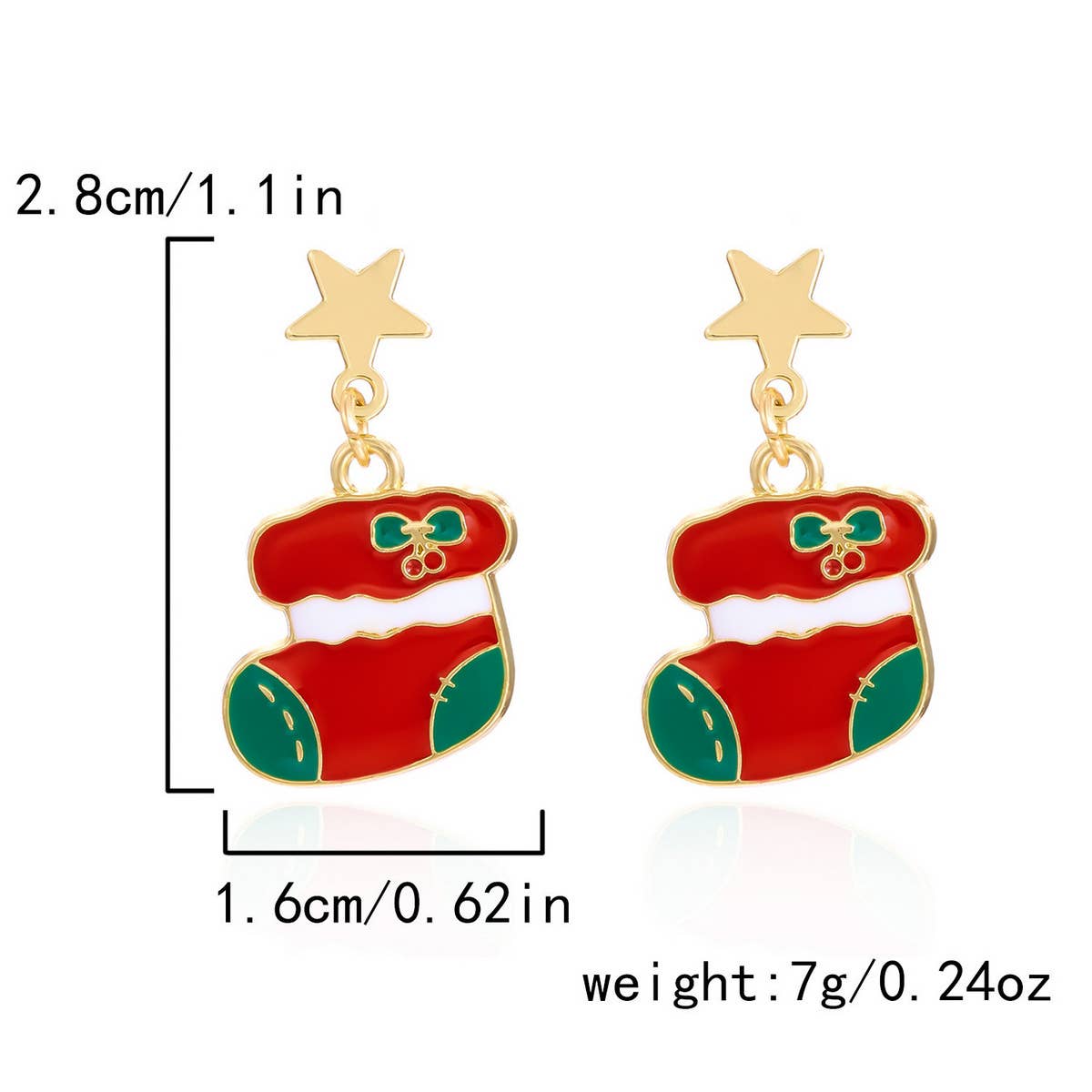 NEW CHRISTMAS BELL ASYMMETRICAL EARRINGS_CWAJE2388