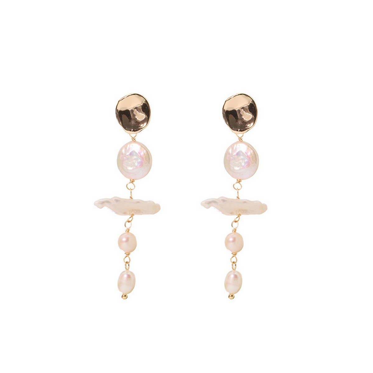 NATURAL FRESHWATER PEARL VINTAGE TASSEL EARRINGS_CWAJE3816