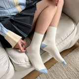 AUTUMN AND WINTER COLOR MATCHING MID CALF SOCKS_CWMS0902