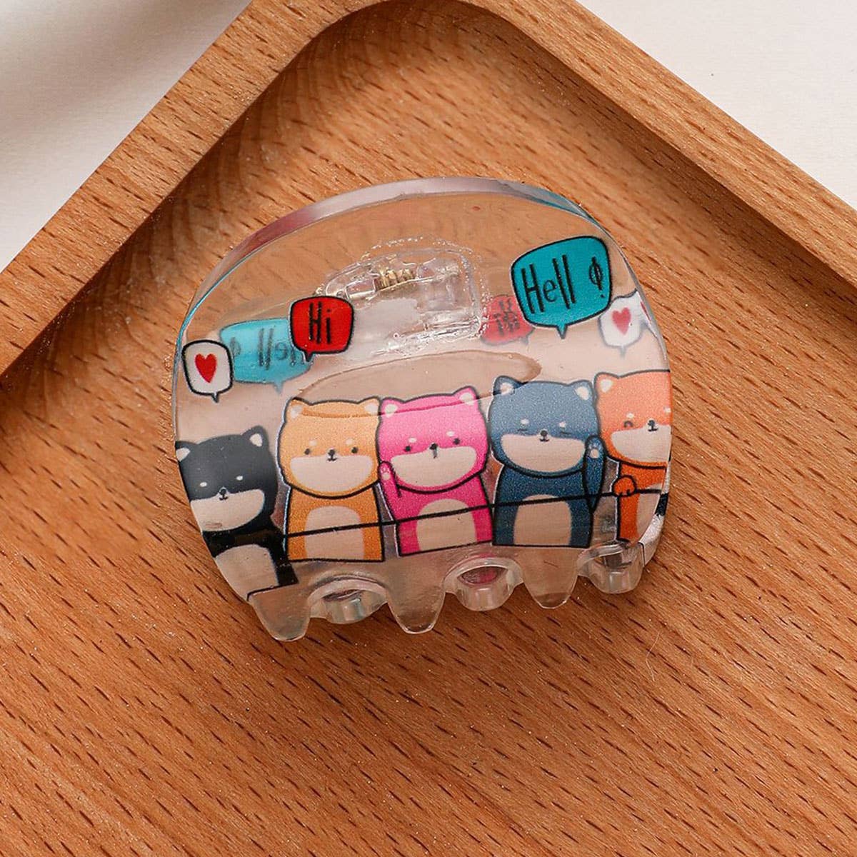 CLEAR CAT MINI HAIR CLAW CUTE CLIP FOR GIRLS_CWAHA0281